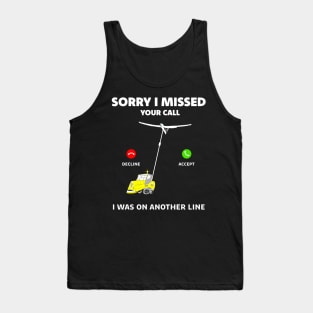 Funny glider pun I am on another line sailplane winch launch Tank Top